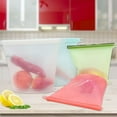 thumbnail image 2 of QJUHUNG [Sacs en Silicone Réutilisables] 4 Pcs Sac de Rangement Alimentaire en Silicone Réutilisable / Sac de Congélation Étanche et Réutilisable Voyage/ Sac de Rangement pour la Maison Sacs-Cadeaux de Cuisine Sacs pour Scelleuse sous Vide-1 Réutilisable, 2 of 7