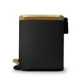 thumbnail image 5 of Acento Linea Slim Rectangular Step Trash Can, 1.3 Gallon Bathroom Waste Bin with Soft-Close Lid and Removable Inner Bucket, Soft Touch Black and Gold, 5 of 11
