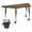 Brown, variant on Flash Furniture Mobile 30''W x 60''L Trapezoid Activity Table with Oak Thermal Fused Laminate Top and Height Adjustable Preschool Legs