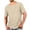 Khaki, variant on Men's Solid Color Round Neck T-Shirt with Pocket, Casual Loose Fit Short Sleeve Top, Fashion Imitation Denim Style Tee for Spring Summer