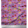 thumbnail image 1 of Soimoi Cotton Duck Fabric Mix Fruits Print Fabric by The Yard 56 Inch Wide, 1 of 3