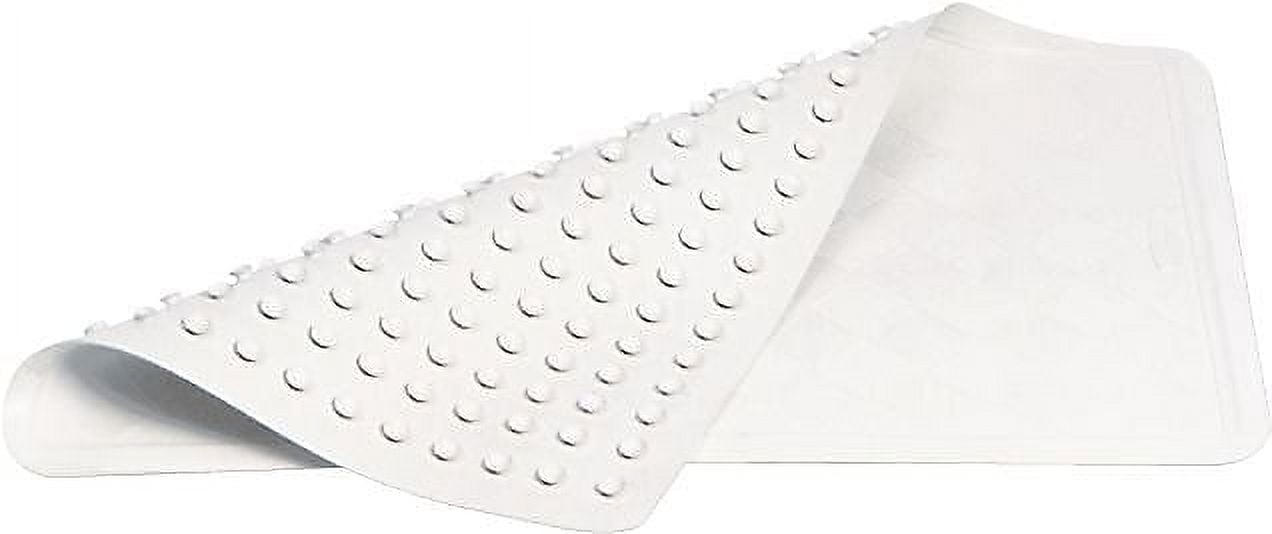Rubbermaid Commercial Safti-Grip Latex-Free Vinyl Bath Mat 16 x 28 White 1982726