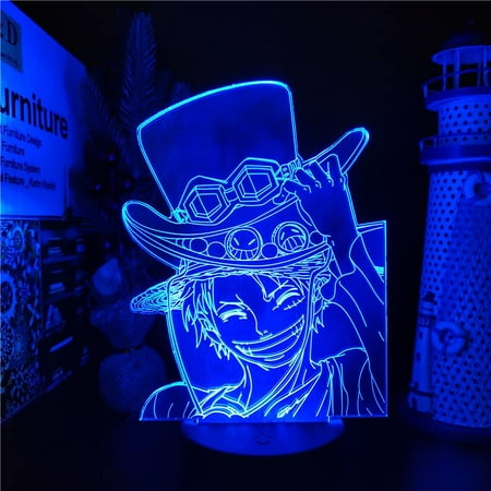 

3D One Piece Anime Night Light Illusion LED Lamp 16 Colors Changing Touch & Remote Control-Perfect Christmas Gifts for Boys/Girls/Kids and One Piece-Luffy-Sanji-Zoro-Nami Fans (One Piece11)
