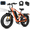 Orange, variant on ESKUTE M300F Full Suspension Electric Bike, 20" Fat Tire Ebike, 48V 20.8Ah Removable Battery, 1200W Peak Motor, 7-Speed, Up to 80 Miles, Black with Phonebag & Lock, UL2849