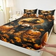 thumbnail image 3 of Manfei Farm Highland Cattle Bed Sheets Full,Halloween Theme Bedding Full Size,Pumpkin Spider Webs Sheet Set Full,Ultra Soft Room Decor,4 Pieces, 3 of 7