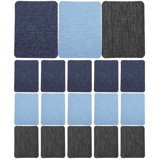 18 piezas de parches de costura decorativa de reparación de parches de reparación de parches de mezclilla para ropa de chaquetas (estilo mixto)