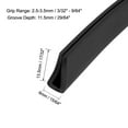 thumbnail image 2 of Unique Bargains Edge Trim U Seal Black PVC Plastic U Channel Edge Protector Fits 3/32'' - 9/64'' Edge 20 Feet Long, 2 of 3