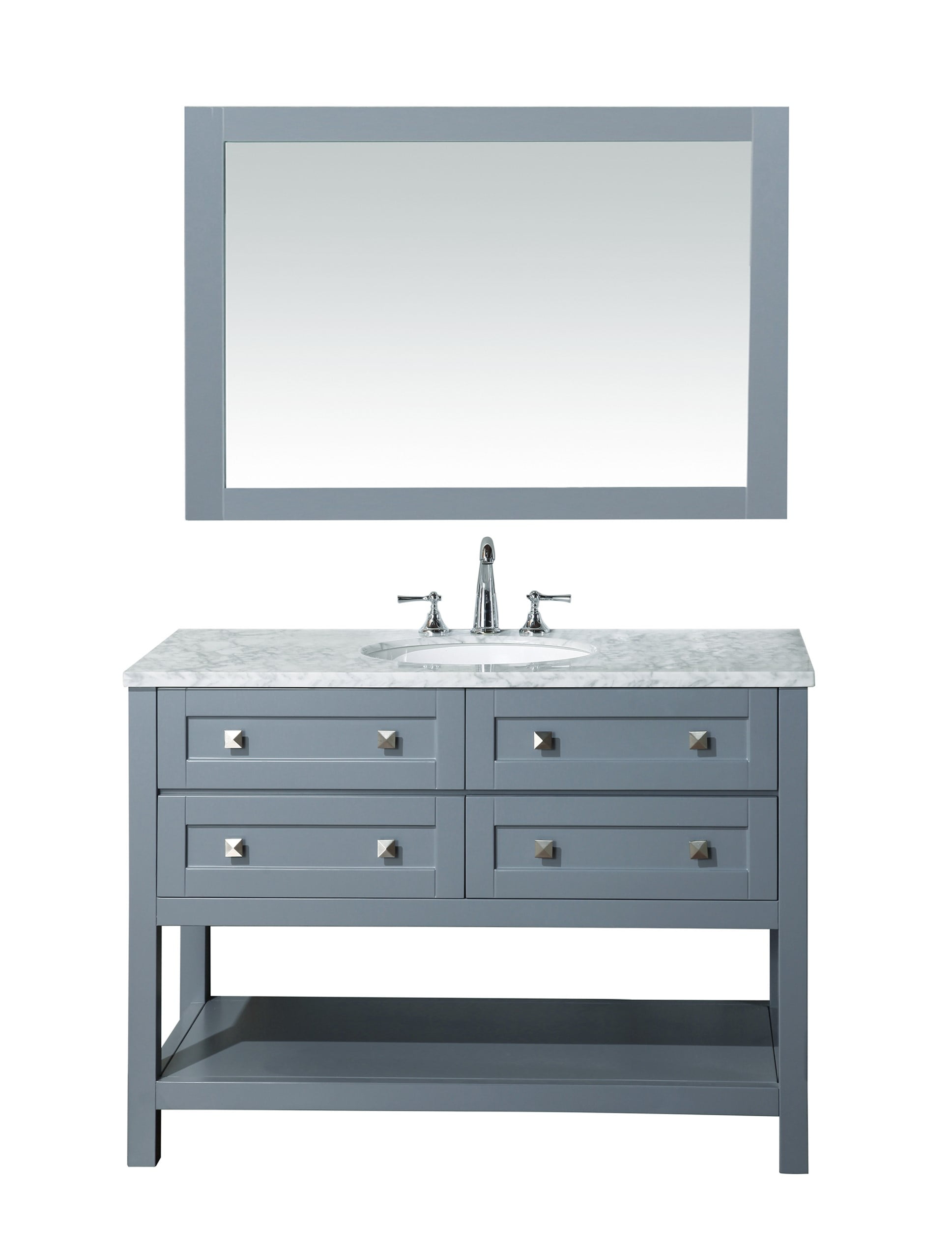 Stufurhome Marla 48 inch Single Sink Bathroom Vanity with Mirror in