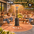 thumbnail image 3 of Syngar Patio Heater for Outdoor Use, Propane Heater for Outdoor with Wheels, 50000 Btu, Stainless Steel, Stable Base for Home, Backyard, Black, 3 of 7