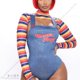 thumbnail image 5 of Disfraz de Halloween de pesadilla aterrador para mujer, traje de personaje de película Killer Wanna Play, conjunto de uniforme sexy de Chucky para fiesta de Halloween, 5 of 5