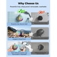 thumbnail image 6 of Shower Speaker Portable: 360? Surround Sound, IPX7 Suction Cup Removable with Vacuum Exhaust Knob, 2 IN1, RGB Lights, BT5.4, TWS, Pool/Beach/Kayak, Gifts for Adults Teens(Grey), 6 of 6