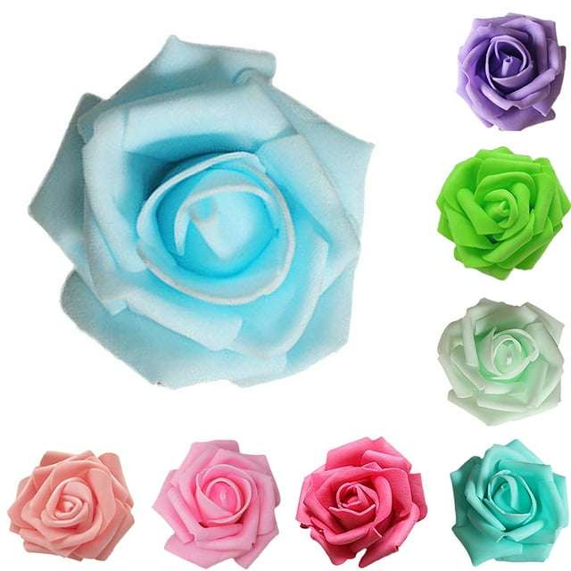 50 Pcs Fleurs Artificielles Bioniques en Mousse PE Fausses Roses Réalistes Décorations de Mariage
