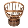 thumbnail image 4 of International Caravan Bali Rattan Swivel Rocker with All-Weather Cushion Rocking Chairs montfleur sangria Floral, 4 of 5
