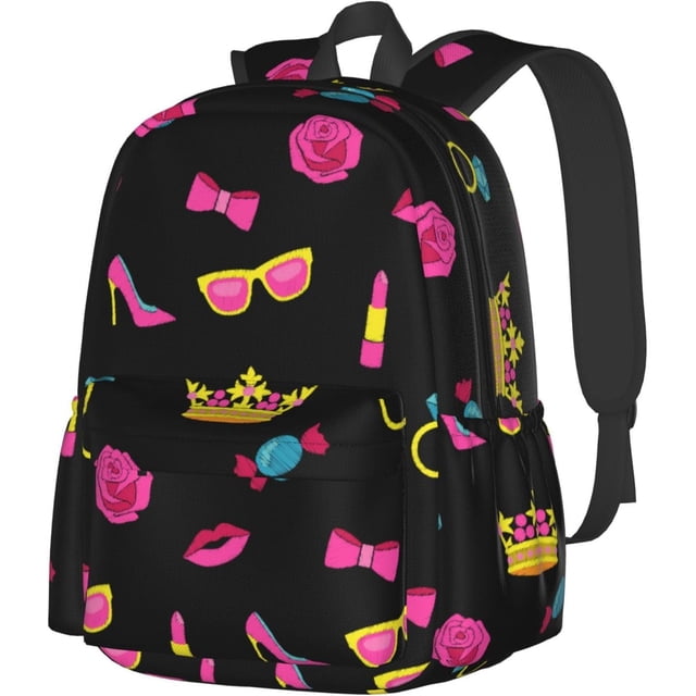 Lipstick Lips Rose Backpacks 15 Inch Laptop Backpack Multipurpose Double Shoulder Bag for Men Women Gifts
