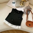 thumbnail image 5 of Mnyotv Toddler Girls Summer Clothes Sleeveless Ruffle Hem Tank Tops with Bow Casual Crewneck T Shirts Size 18-24 Months, 5 of 7