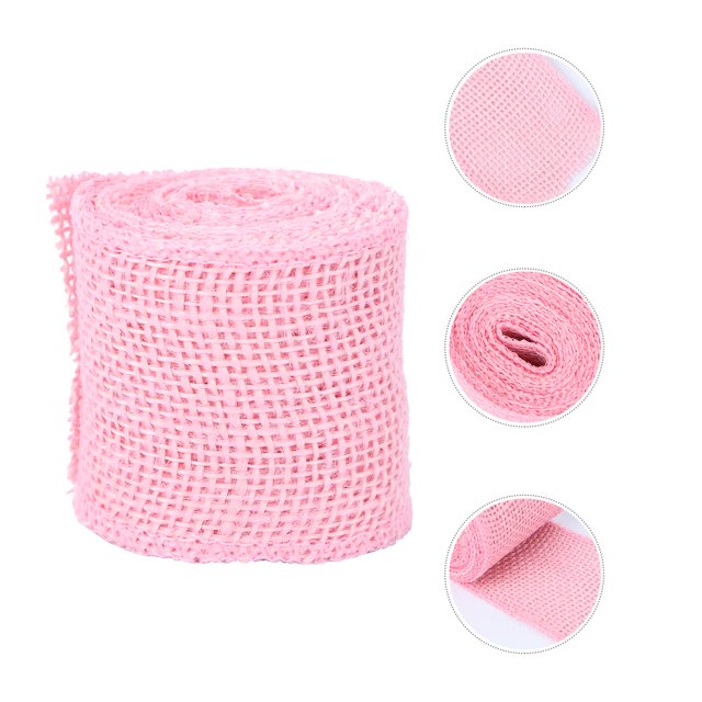RUNROTOO Rollo De De Saco Rosa Para Decorar Boda Y Proyectos Artesanales