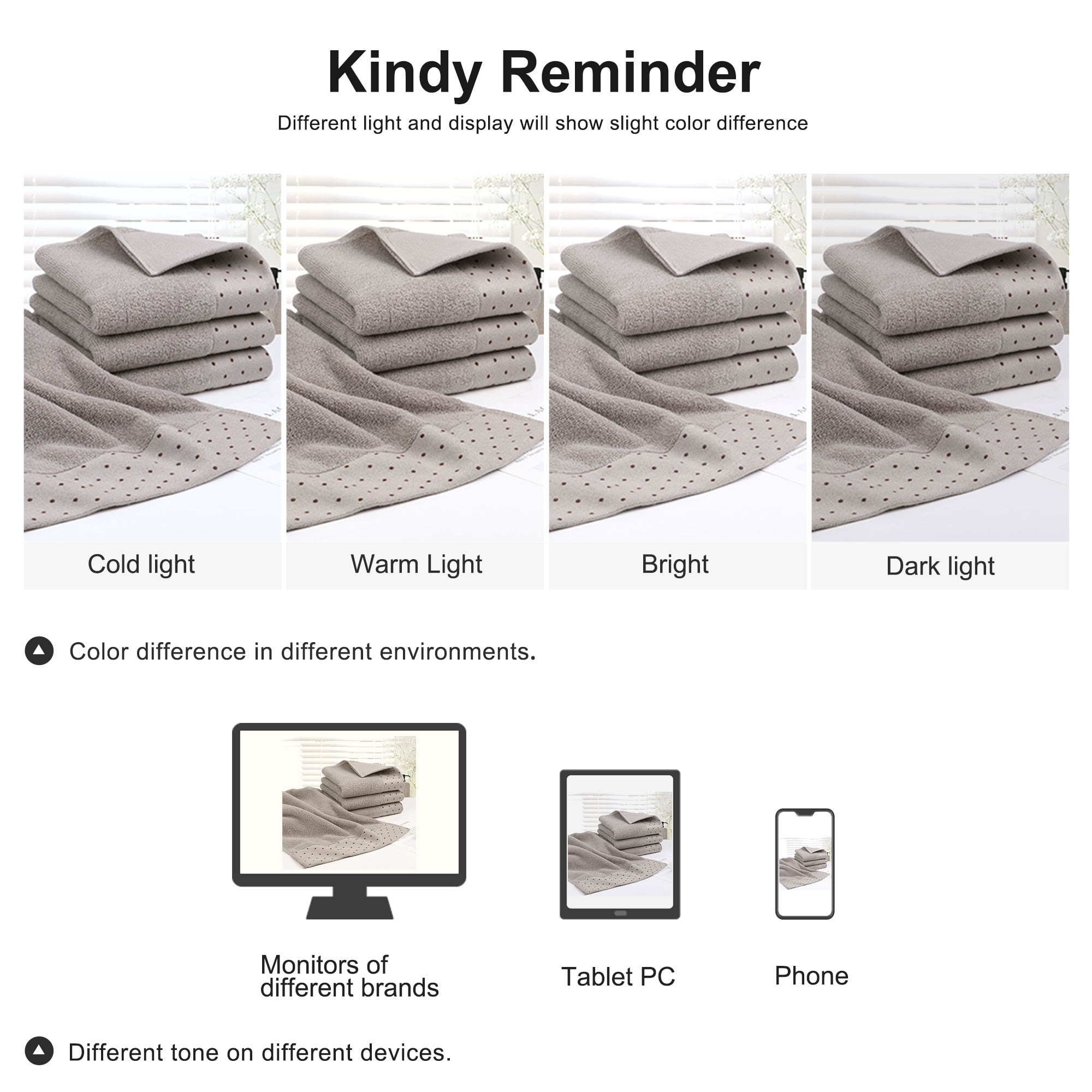 Unique Bargains Cotton 600 GSM Absorbent Hand Towel Set 14" x 30" Bone 4 Pcs