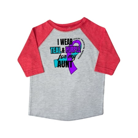 

Inktastic Suicide Prevention I Wear Teal and Purple for My Aunt Gift Toddler Boy or Toddler Girl T-Shirt