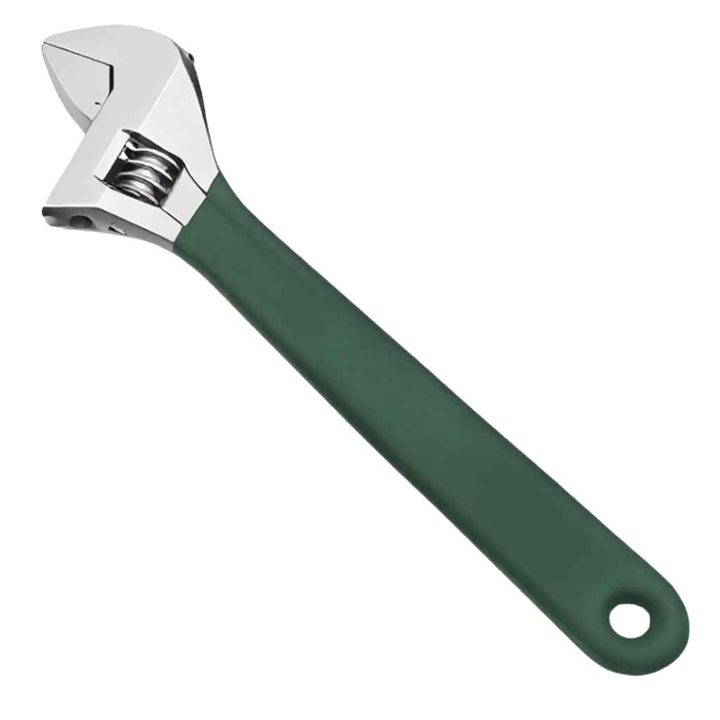 Nonslip Rubber Coated Adjustable Wrench For Mechanical Work Maintenance Assembly