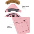 thumbnail image 6 of ZSHOW Girls' Outdoor Snow Coat Waterproof Warm Fleece Lined Ski Jacket(Coral Pink,10-12), 6 of 9