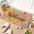 thumbnail image 3 of Easter Welcome Coir Doormat, 18x30 Inch Colorful Easter Egg Pattern Front Door Mat, Non-Slip Outdoor Indoor Entryway Rug for Spring Holiday, Porch, Patio, and Home Decor, 3 of 8