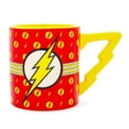 thumbnail image 1 of Silver Buffalo DC Comics Flash Stripes Logo Ceramic Mug with Lightning Handle 20 Ounces, 1 of 1