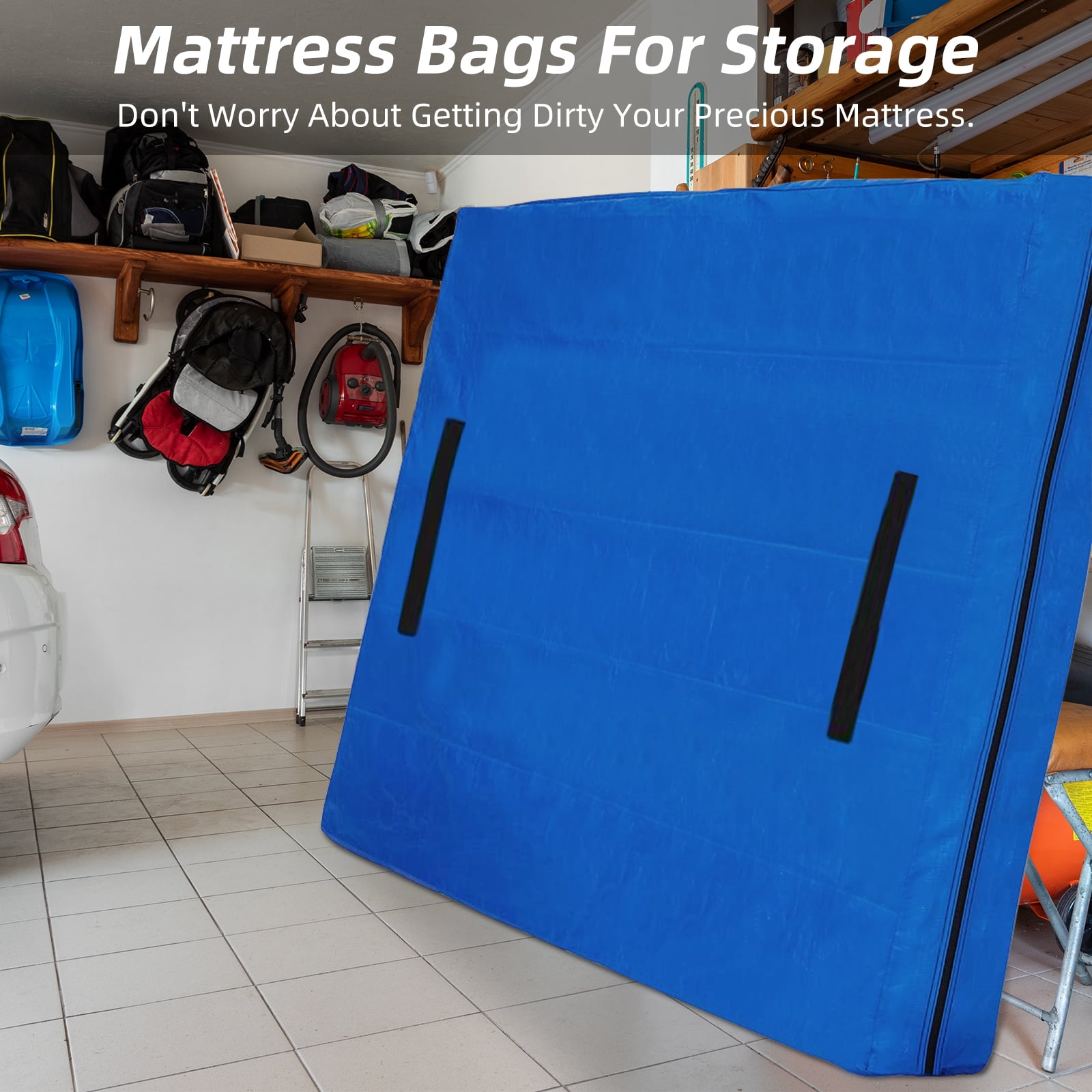 Reusable Waterproof Zippered Mattress Bags Cover Moving Storage Bag 8  Handles – Se7enline Radio