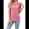 thumbnail image 2 of Camisetas de Corta para Mujer, Blusas Informales de Moda para Verano y . Conjuntos de Vacaciones Modernos. Rosa L, 2 of 10