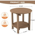 thumbnail image 3 of YEFU Adirondack Side Table, Double Outdoor Side Tables , Poly Lumber end Table, Weather Resistant for Indoor, Patio, Pool, Porch, 3 of 12