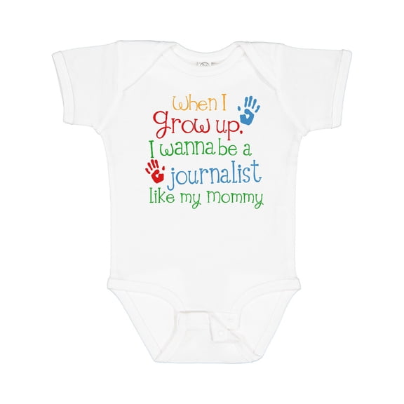 Inktastic Journalist Like Mommy Boys or Girls Baby Bodysuit