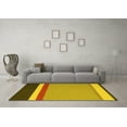 thumbnail image 3 of Ahgly Company Indoor Round Abstract Yellow Contemporary Area Rugs, 5' Round, 3 of 4