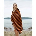 thumbnail image 2 of Farm Buffalo Plaid Beach Towels Oversized Super Absorbent, Orange Black Checkered Lightweight Bath Towel Quick Dry Sets For Bathroom/Pool/Rv Camping/Beach Play/Gym Room/Picnic 35"x70", 2 of 8