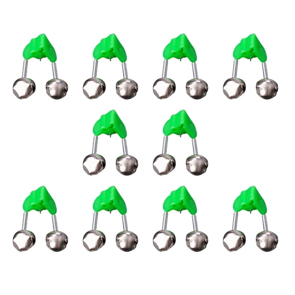 ROZYARD 10Pcs Fishing Alarm Bells Clip Bites Alert Fishing Rod Bells Fishing Accessories