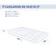 thumbnail image 3 of Colchón DR JOOHN Sobre colchón Auxiliar en la prevención de llagas Diseño de Cascaron de Huevo 100x190x5cm, 3 of 6