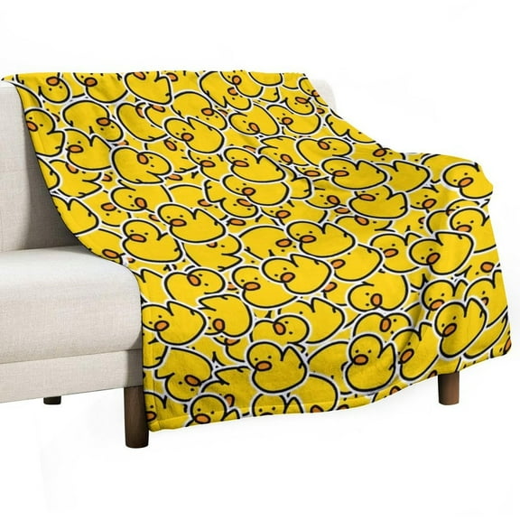 A Big Bunch of Yellow Rubber Ducks Blankets Bedroom Living Room Sofa Throw Blankets for Beds