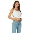 thumbnail image 2 of Womens Knit Halter Tank Top 2024 Cute Ribbed Trendy Sexy Backless Summer Basic Crop Tops, 2 of 5