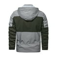 thumbnail image 4 of IROINNID Men's Hoodie Storm Jacket Long Sleeve Color Block Comfy Contrasting Color Warm Windproof Pocket Motorcycle Jacket, 4 of 6