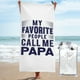 thumbnail image 1 of Toalla de playa My Favorite People Call Me Papa Toallas de baño de microfibra Manta de playa suave para desfiles Natación Yoga Mujeres Hombres, 1 of 4