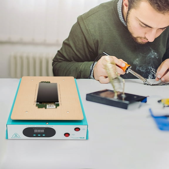 LCD Separator Machine with Auto Heating Plate, 600W Power, Silicone Mat, Compatible with 1~14 Inch Phones and Tablets