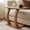 Brown', variant on Modern C-Shaped Rectangular Top Side Table, Sofa & Living Room Use, Compact End Table, Travertine