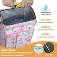 thumbnail image 2 of Travel Cooler Bag - Pink Cartoon Dinosaurs Cacti Pattern Camping Beer Cooler Backpack with Bottle Opener- Waterproof Insulated Picnic Backpacks - Cooler Bag for Beach, 2 of 6