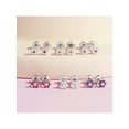 thumbnail image 6 of 925 Sterling Silver 5mm CZ Flower Screw Back Earrings for Babies Toddlers Girls, 6 of 7