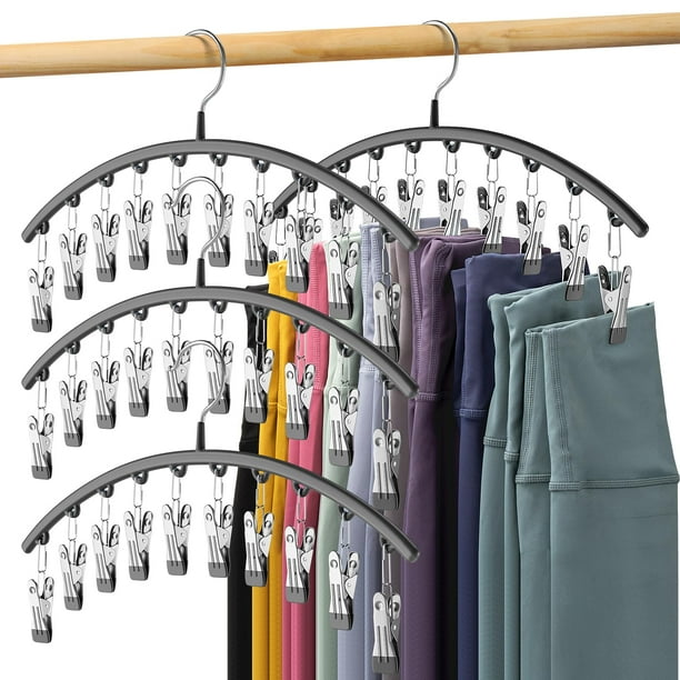Organizador de leggings Volnamal para armario con 10 clips, capacidad para 40 leggings
