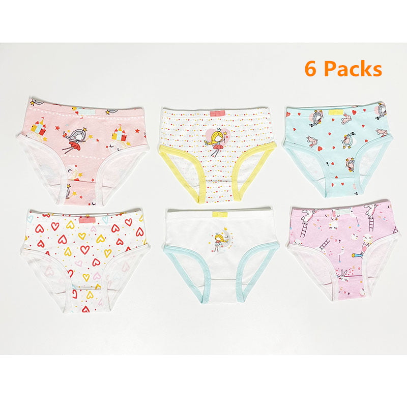 6pcs/Set Toddler Kids Baby Girls Cute Briefs Soft Cotton Panties Knickers 0-12Y 