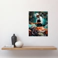 thumbnail image 2 of Market Fishmonger Selling Fresh Catch Seafood Unframed Wall Art Print Poster Home Decor Premium, 2 of 3