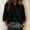 Black, variant on Sevevn Women's Bow Tie Neck 3/4 Sleeve Loose Dressy Elegant Business Work Blouse Casual Tops 2026