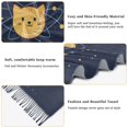 thumbnail image 5 of FORMRS Womens Scarf Winter Soft Long Big Warm Shawls Wrap Tassel Scarves, Orange Cat Planet, 5 of 9