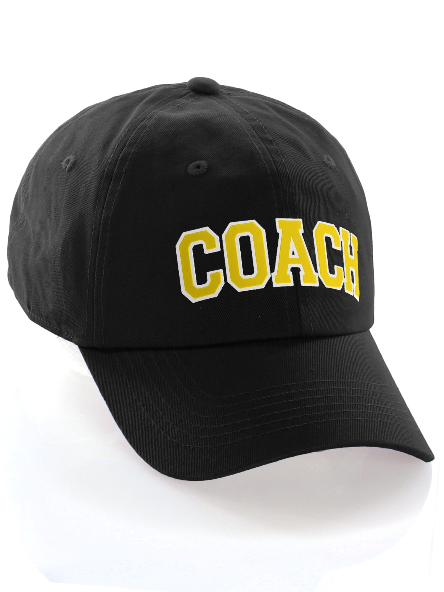 Sports Team Coach Baseball Hat Layered Arch Letters Unstructured Low