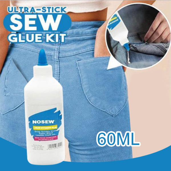 WHOLESALE BAY Multi Fabric Sew Glue, Instant Sew Glue Bonding Liquid,  Ultra-Stick Fabric Glue for