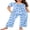 Moon Planet-blue, variant on Women's Pajama Set 2 Piece Sleepwear Henley Neck Short Sleeve Top and Long Pants with Pockets